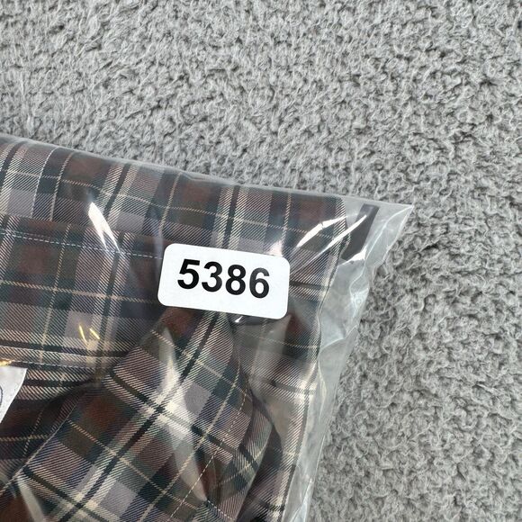 Brooks Brothers Shirt Mens L Brown Plaid Long Sleeve Button Down Casual Cotton - Picture 8 of 8